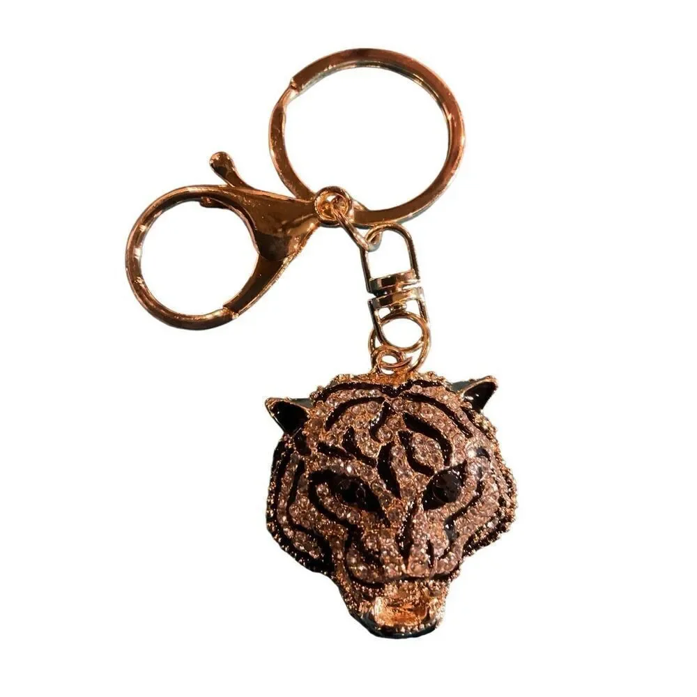 Roaring Tiger Jeweled Keychain